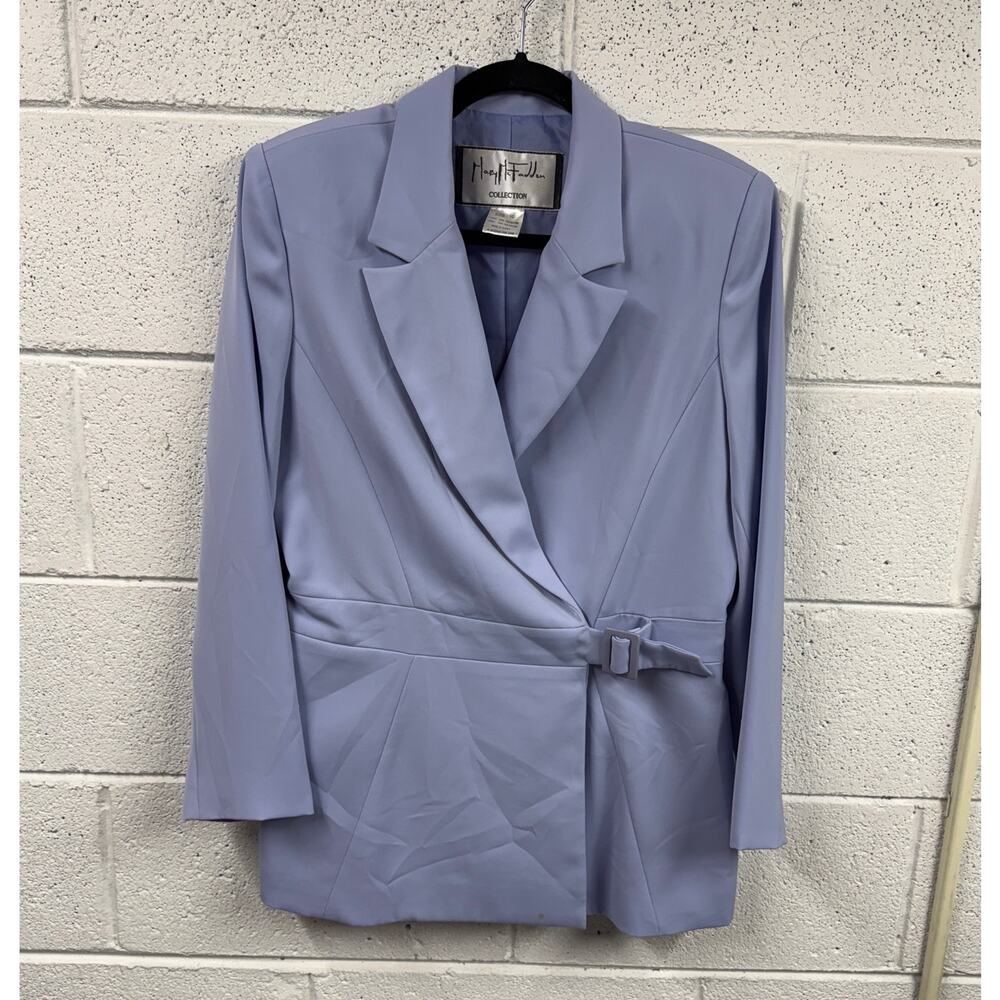 Mary McFadden Collection Size 10 Belted Blazer Jacket Office Retro VTG Rare *TF